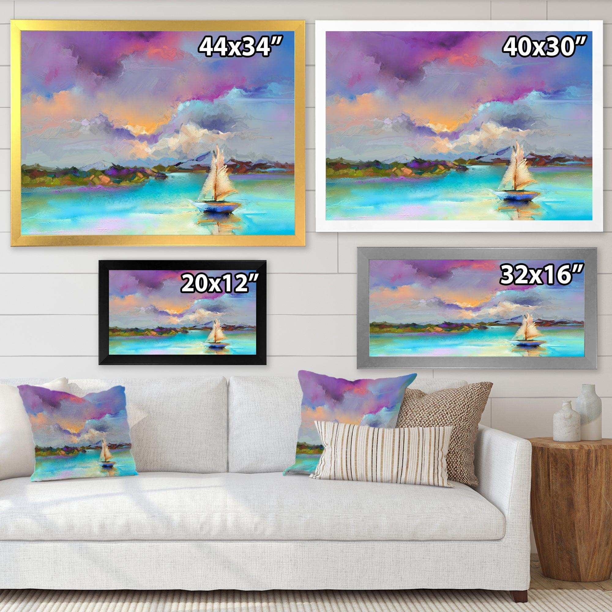 Impressionist Seascape With Little Ships III