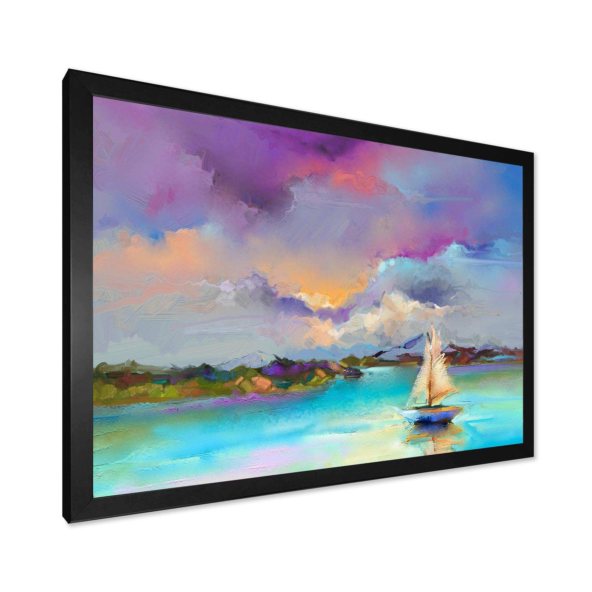 Impressionist Seascape With Little Ships III
