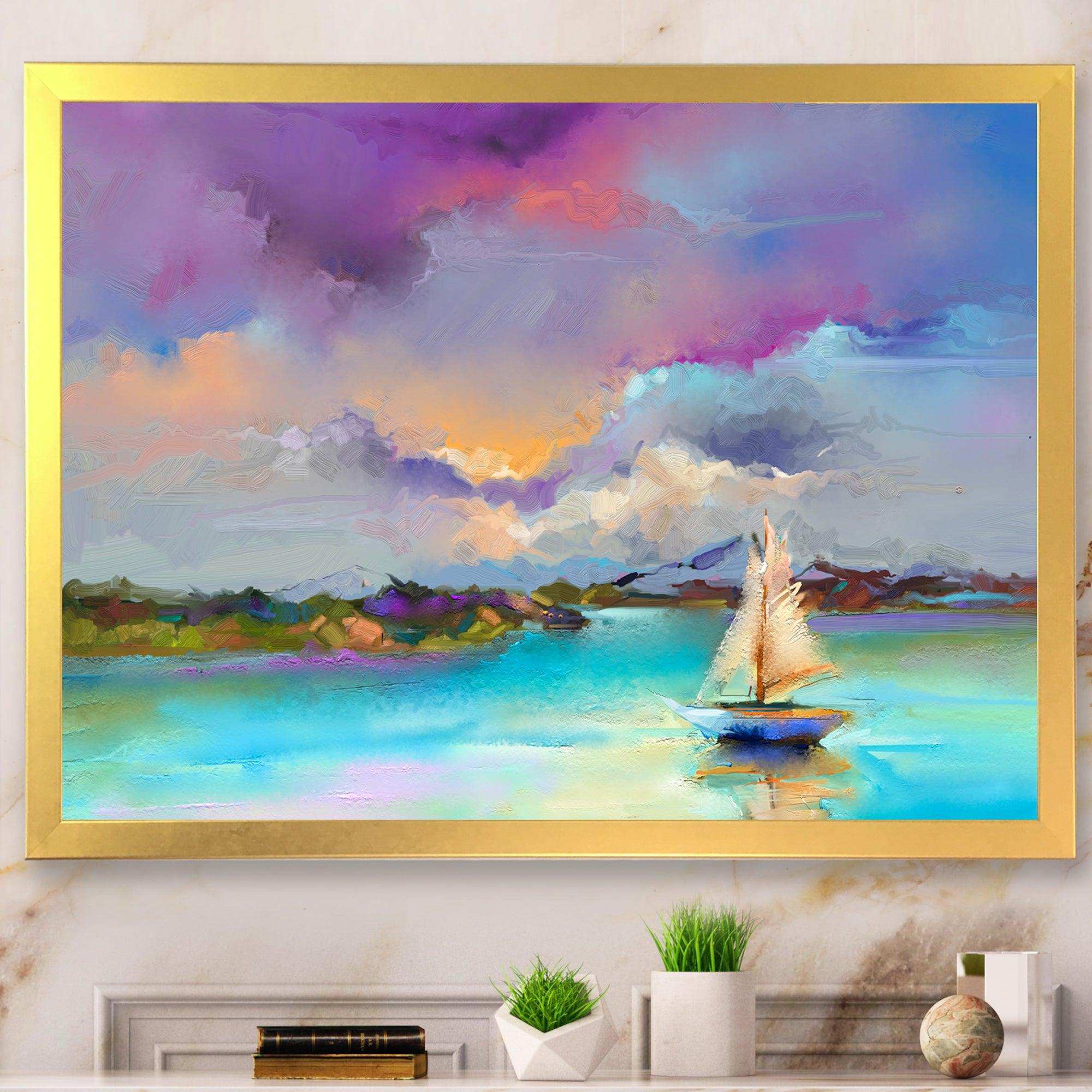 Impressionist Seascape With Little Ships III