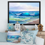 Seascape With Sunlight Catching A Wave