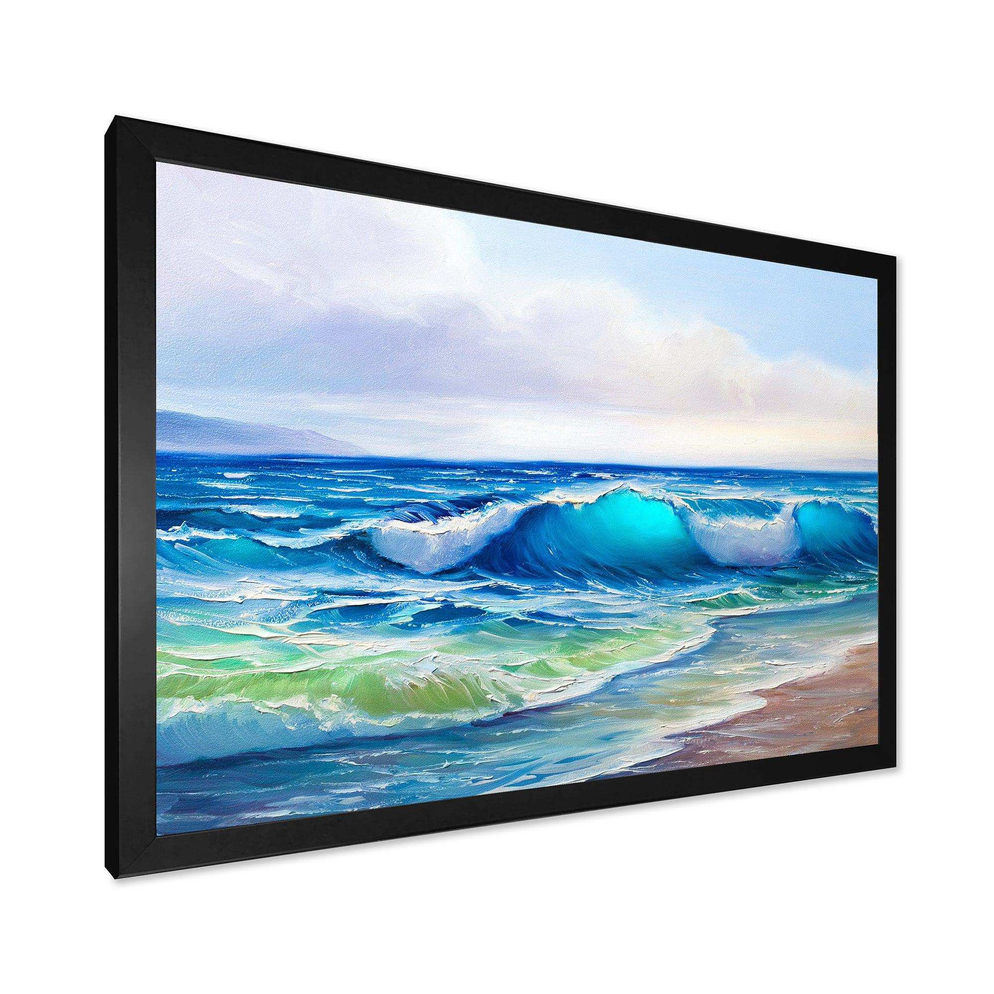 Seascape With Sunlight Catching A Wave