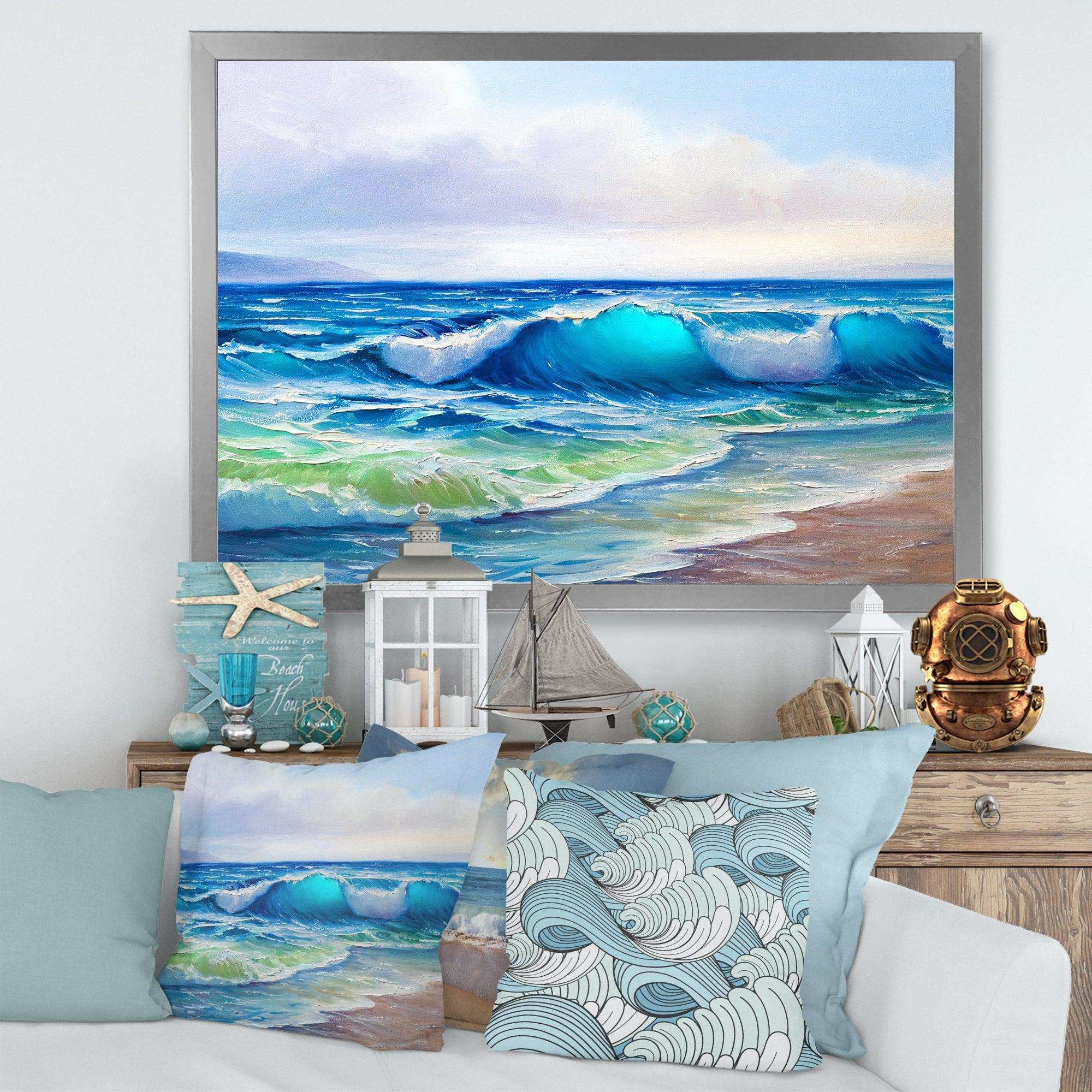 Seascape With Sunlight Catching A Wave