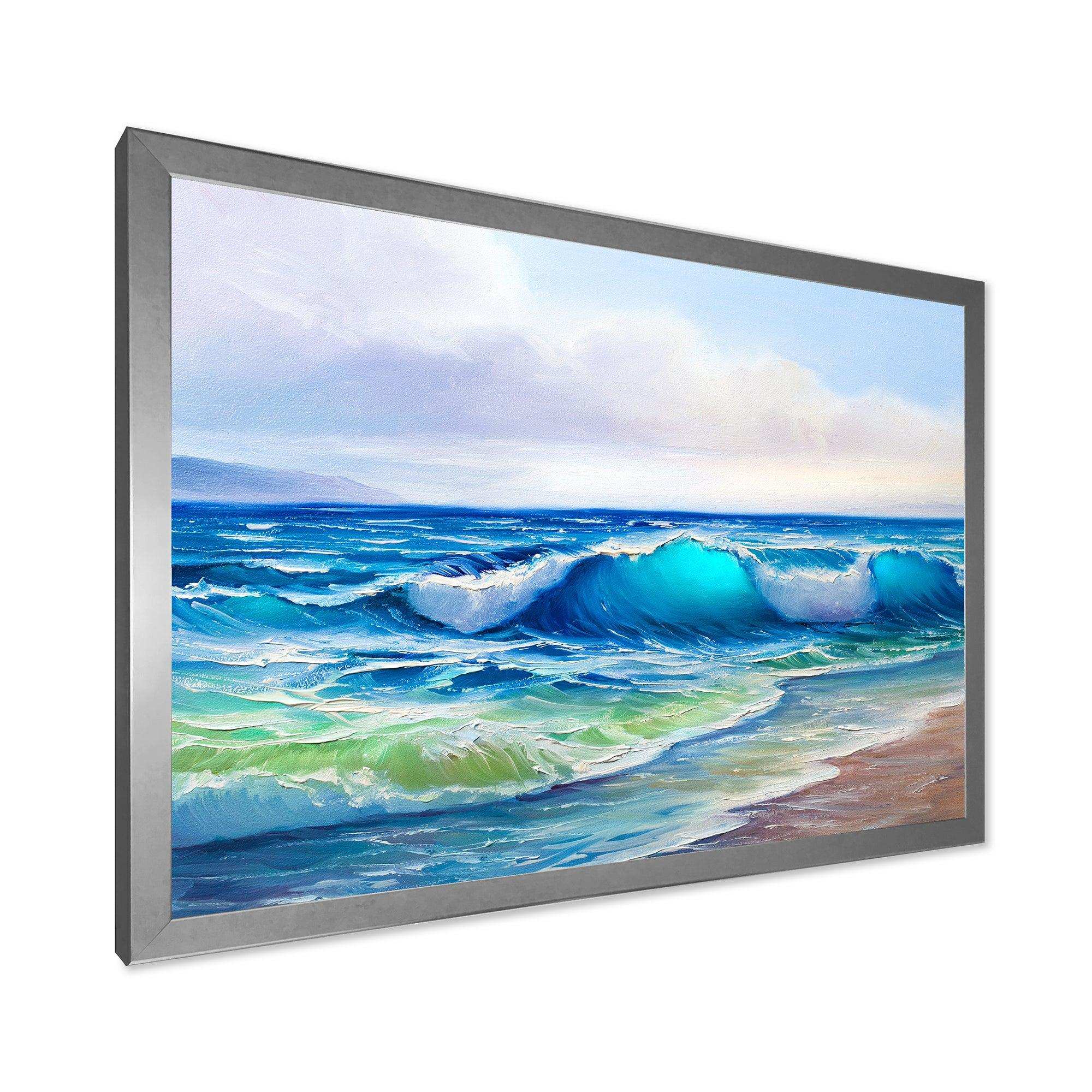 Seascape With Sunlight Catching A Wave