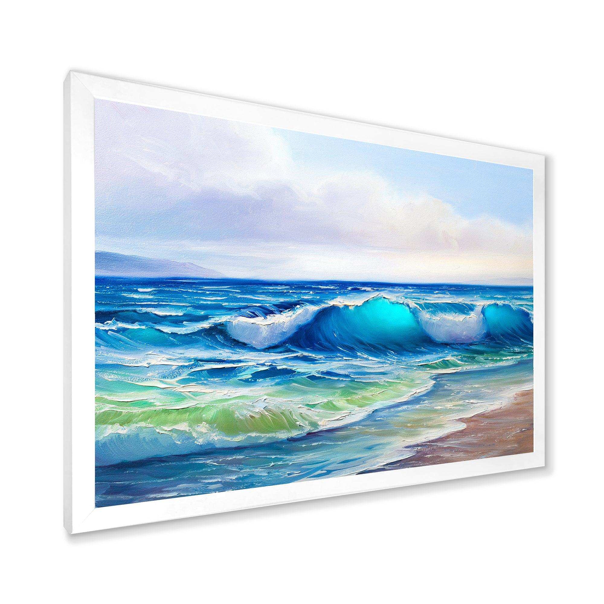 Seascape With Sunlight Catching A Wave