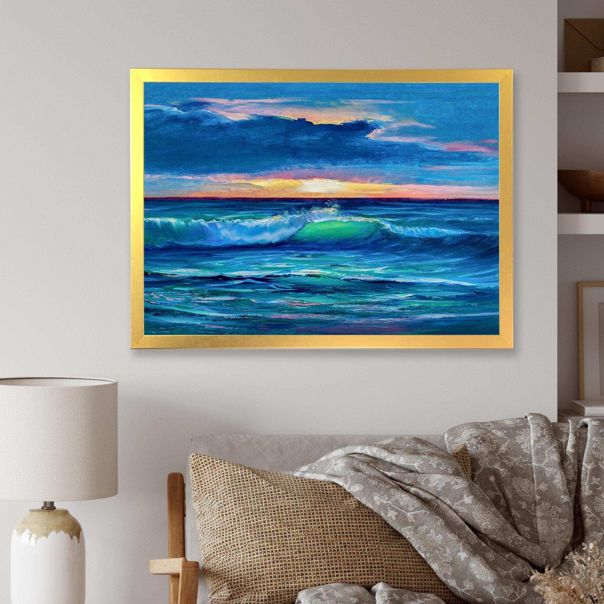 Sunshine Reflecting Throug Braking Waves IX