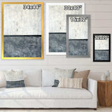 Grey and White Abstract Art Painting