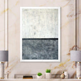 Grey and White Abstract Art Painting