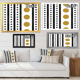 Retro Geometrical Abstract Minimal Pattern VI