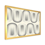 Retro Curved Minimal Geometric Ornament I