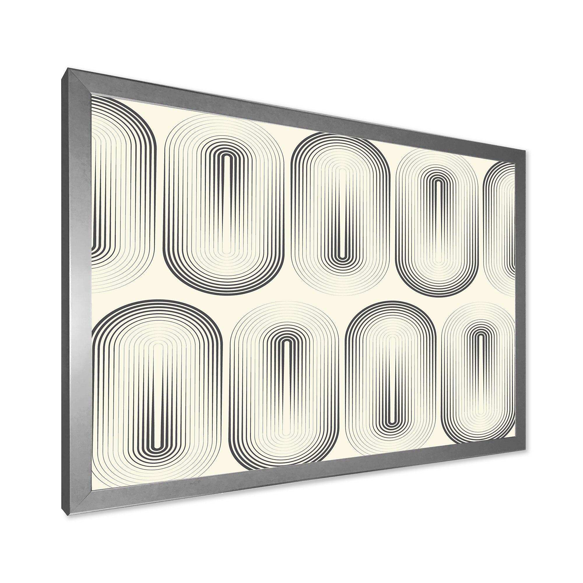 Retro Curved Minimal Geometric Ornament I