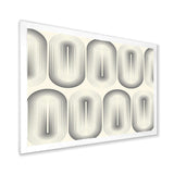 Retro Curved Minimal Geometric Ornament I