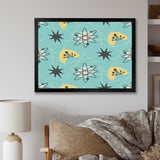1950 Retro Pattern I Framed Print Vibrant Black - 1.5 Width