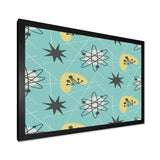 1950 Retro Pattern I Framed Print Vibrant Black - 1.5 Width