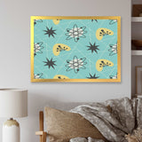 1950 Retro Pattern I Framed Print Vibrant Gold - 1.5 Width