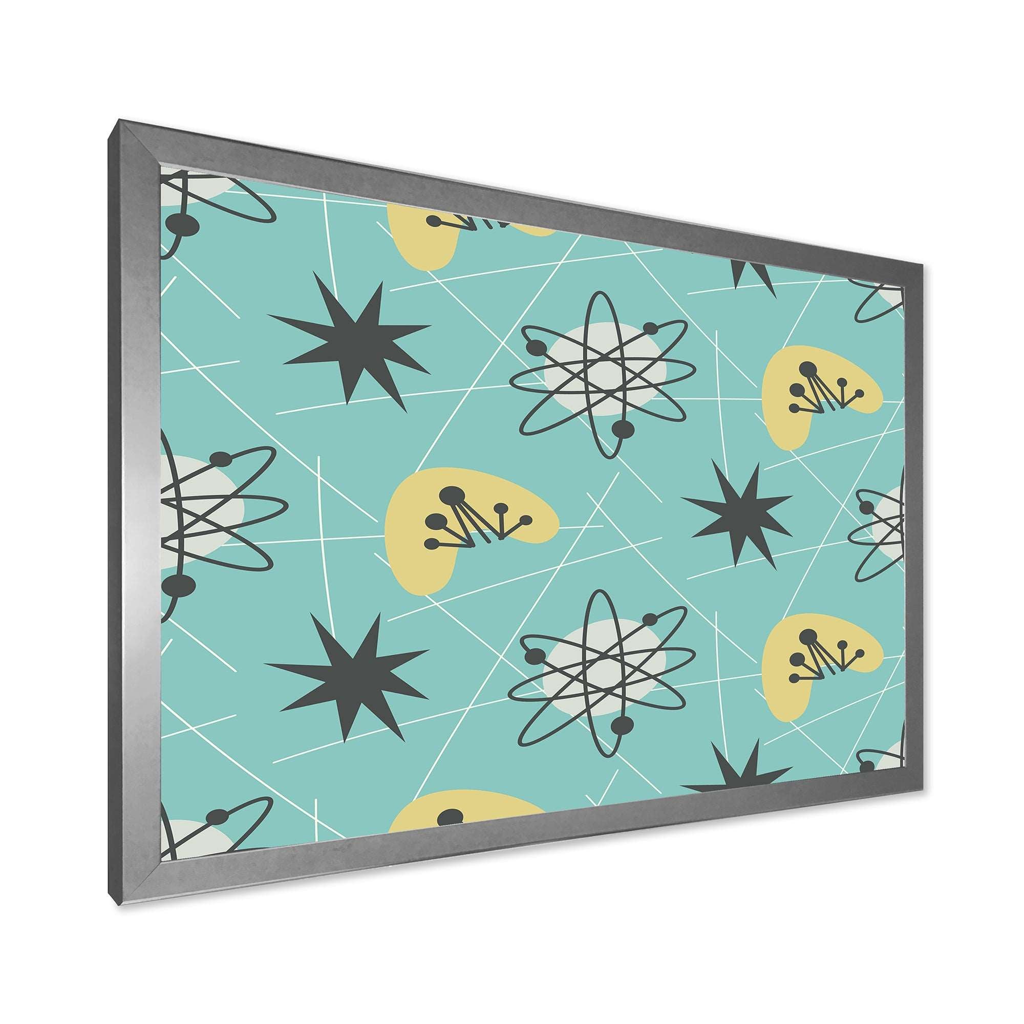 1950 Retro Pattern I Framed Print Matte White - 1.5 Width