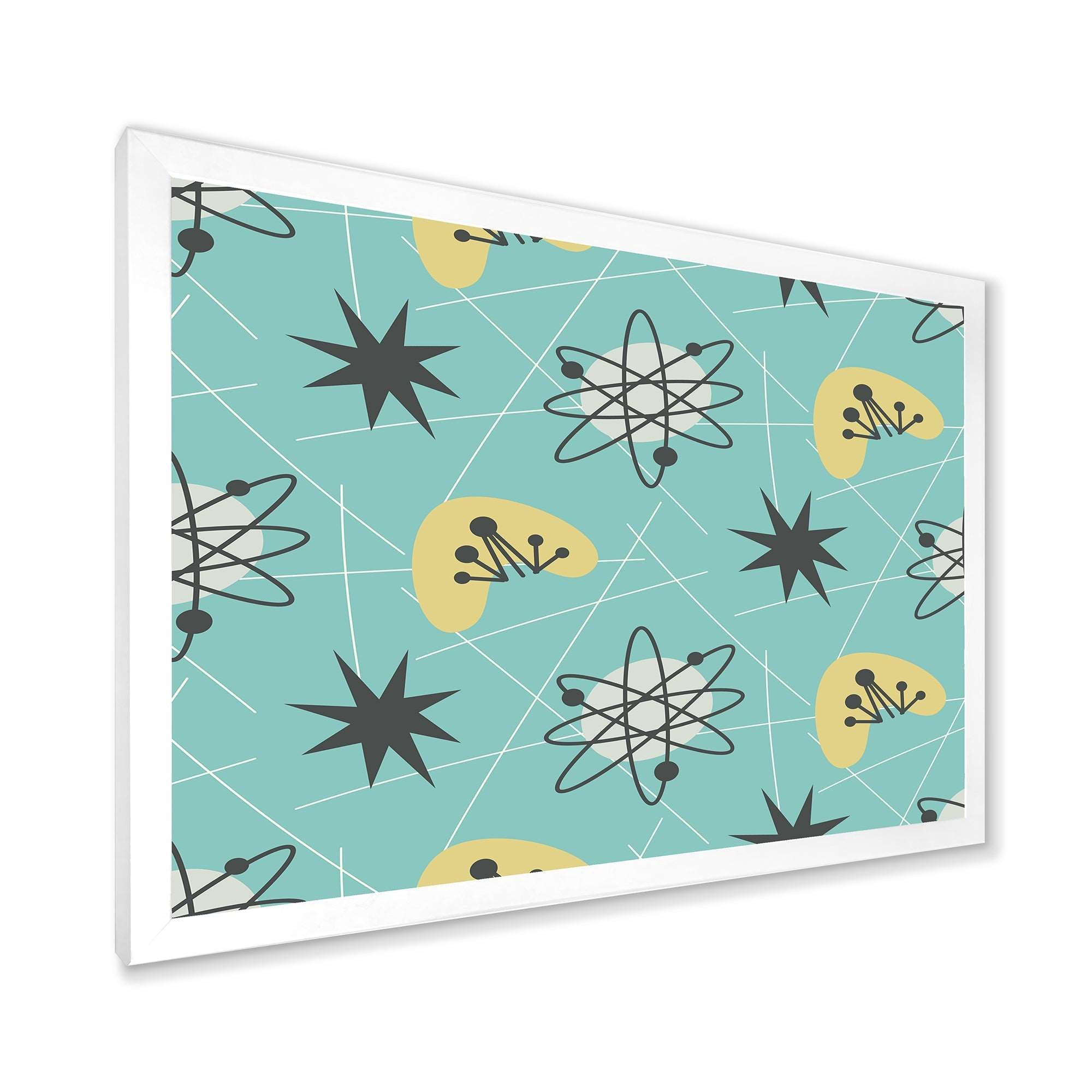 1950 Retro Pattern I Framed Print Matte White - 1.5 Width