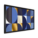 Retro Luxury Waves In Gold and Blue IV