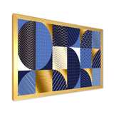 Retro Luxury Waves In Gold and Blue IV