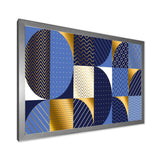 Retro Luxury Waves In Gold and Blue IV