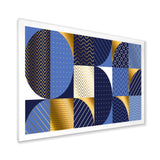 Retro Luxury Waves In Gold and Blue IV