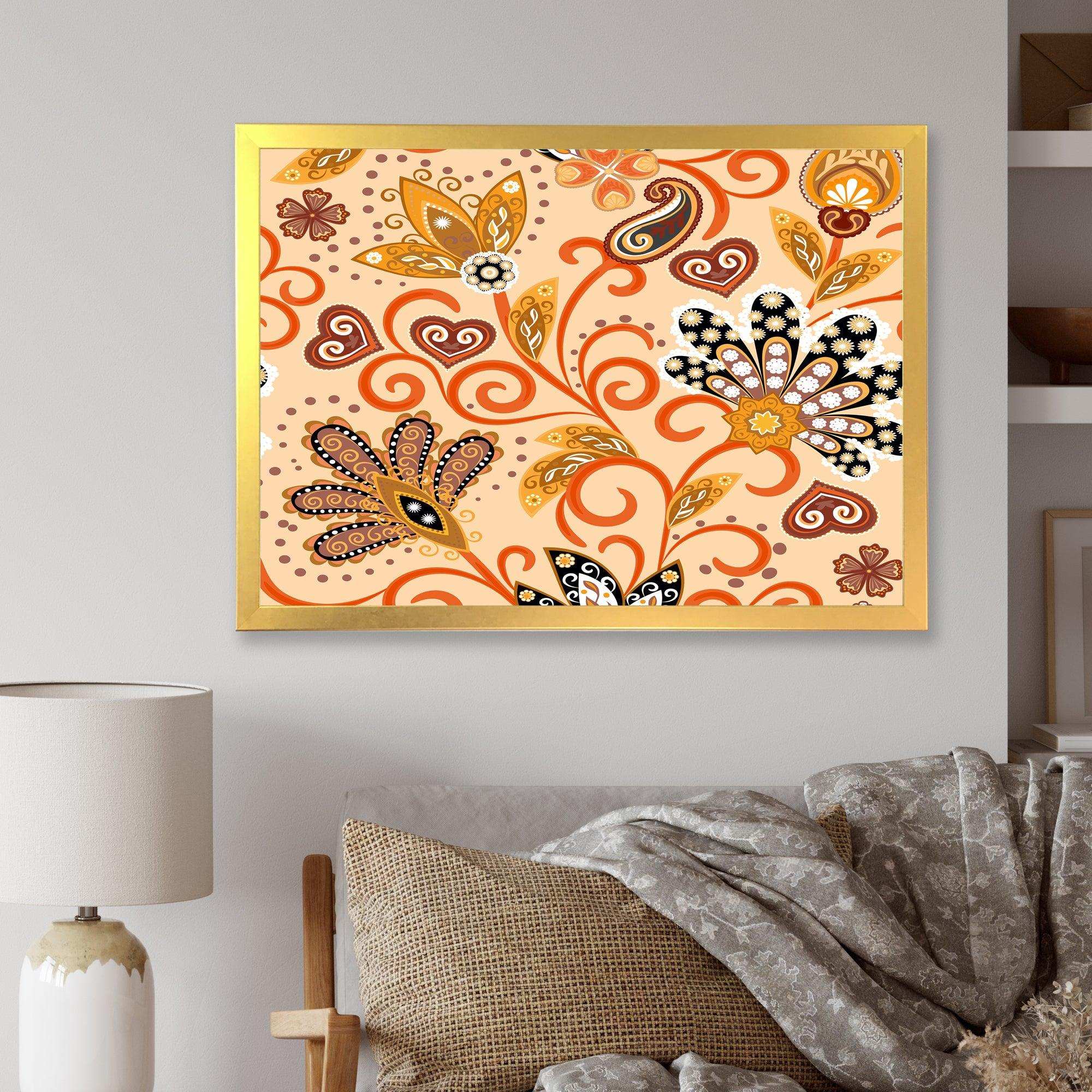 Retro Indian Floral Batik III