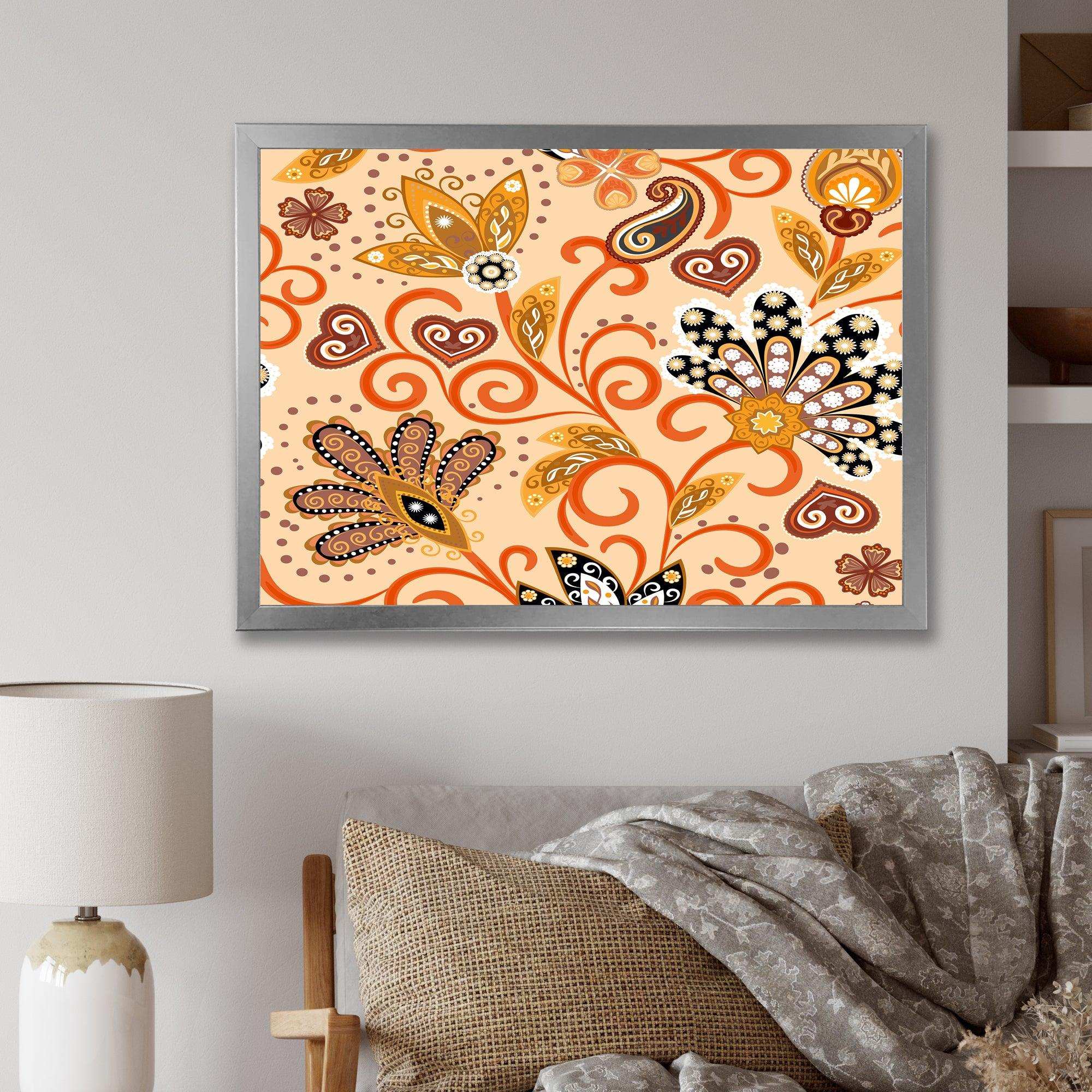 Retro Indian Floral Batik III