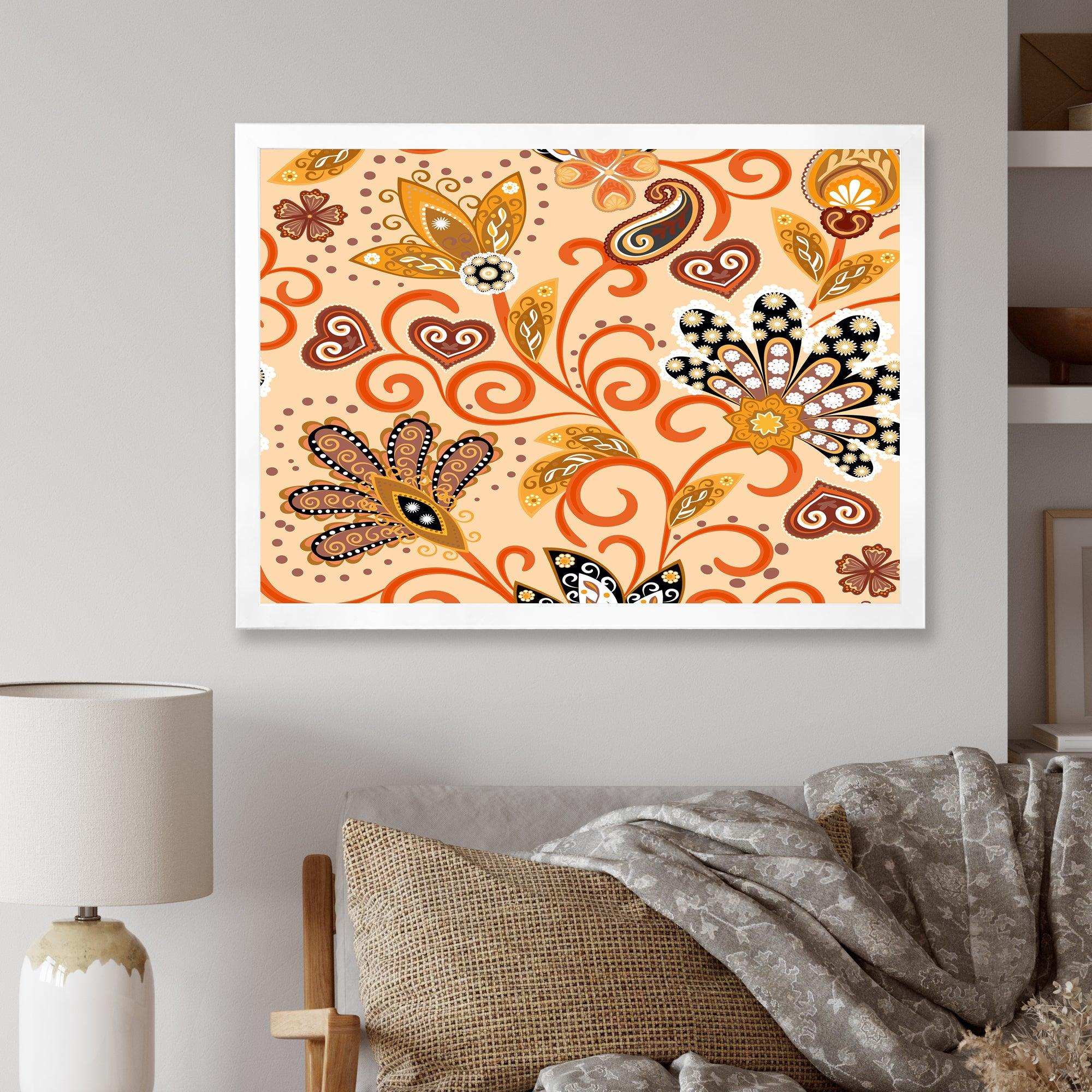 Retro Indian Floral Batik III