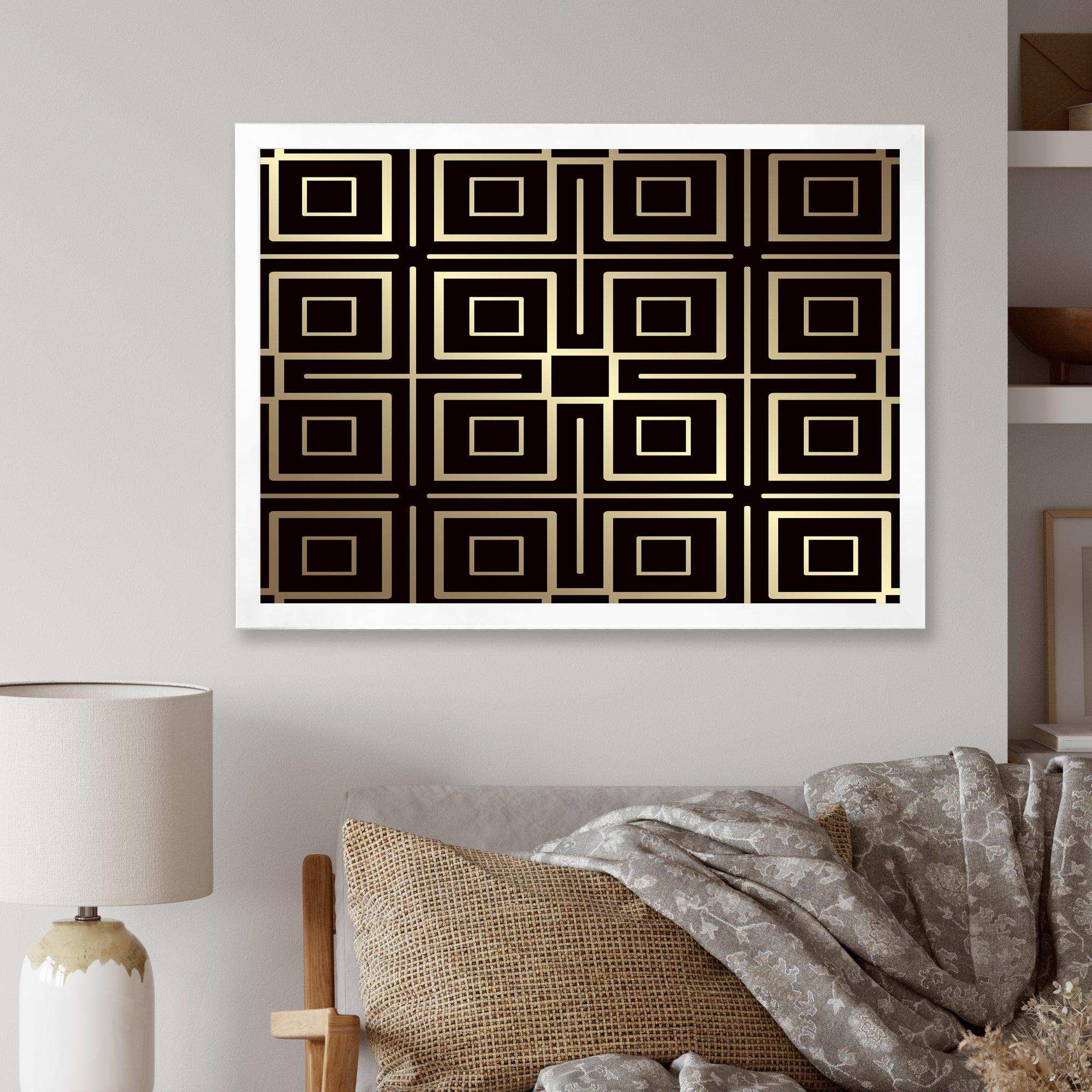 Golden Luxury Metallic Geometrics  XII