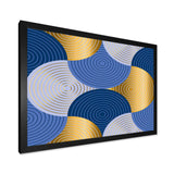 Retro Luxury Waves In Gold and Blue X