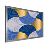 Retro Luxury Waves In Gold and Blue X