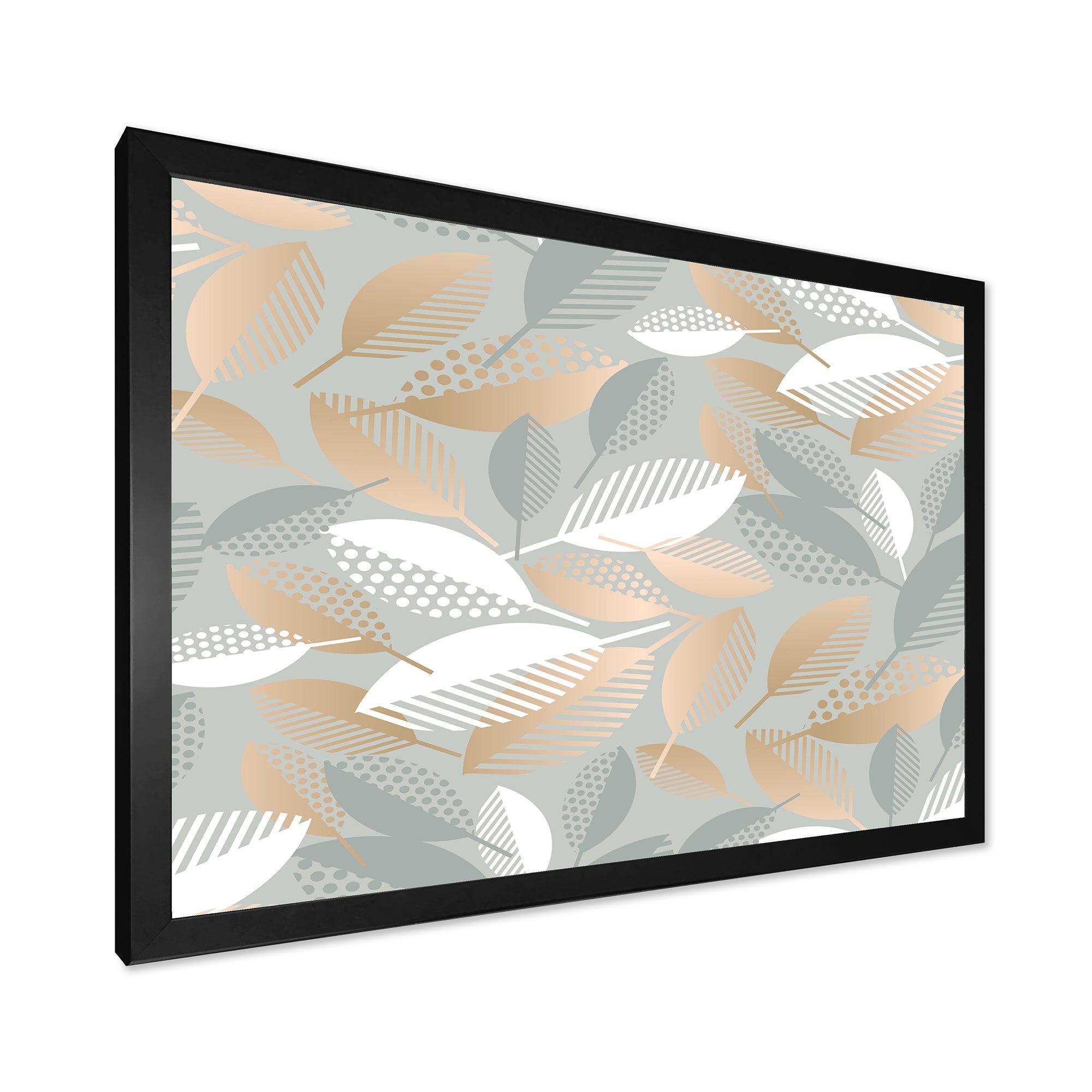 Luxury geometric fall leaves pattern