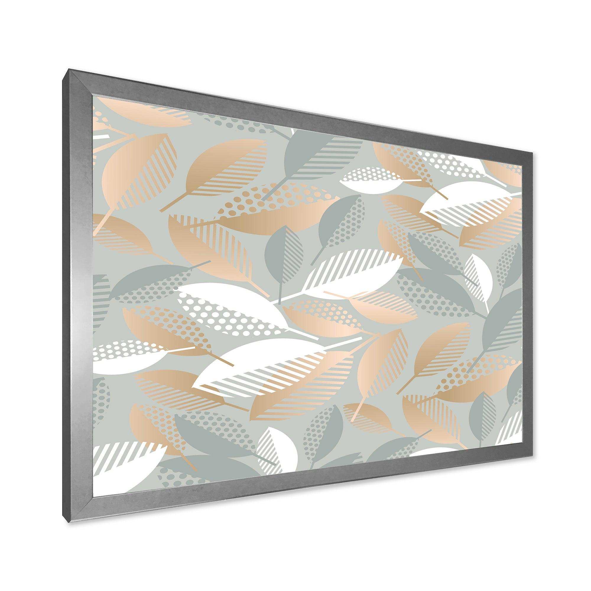 Luxury geometric fall leaves pattern