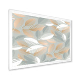 Luxury geometric fall leaves pattern