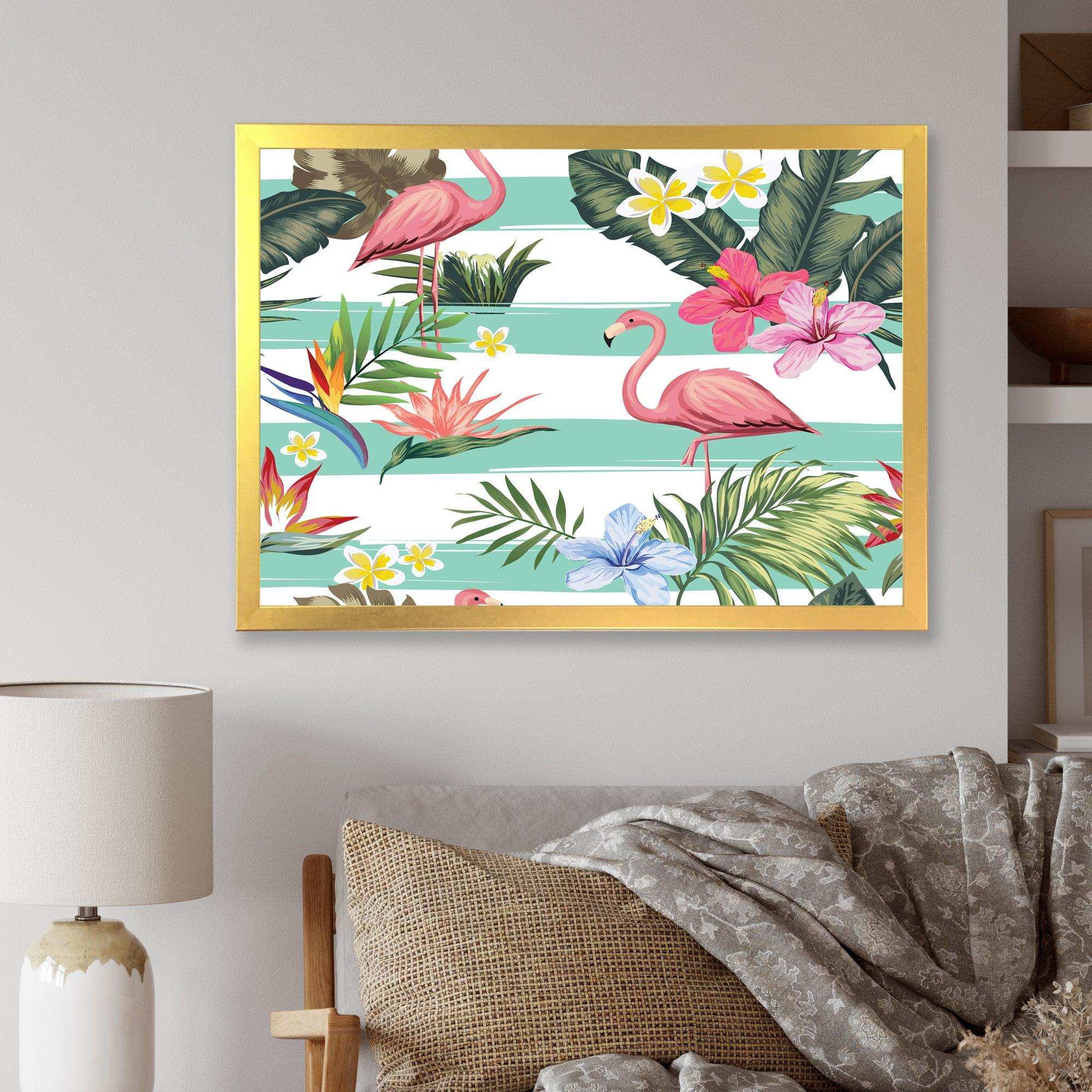 Tropical Botanicals, Flowers and Flamingo