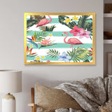Tropical Botanicals, Flowers and Flamingo