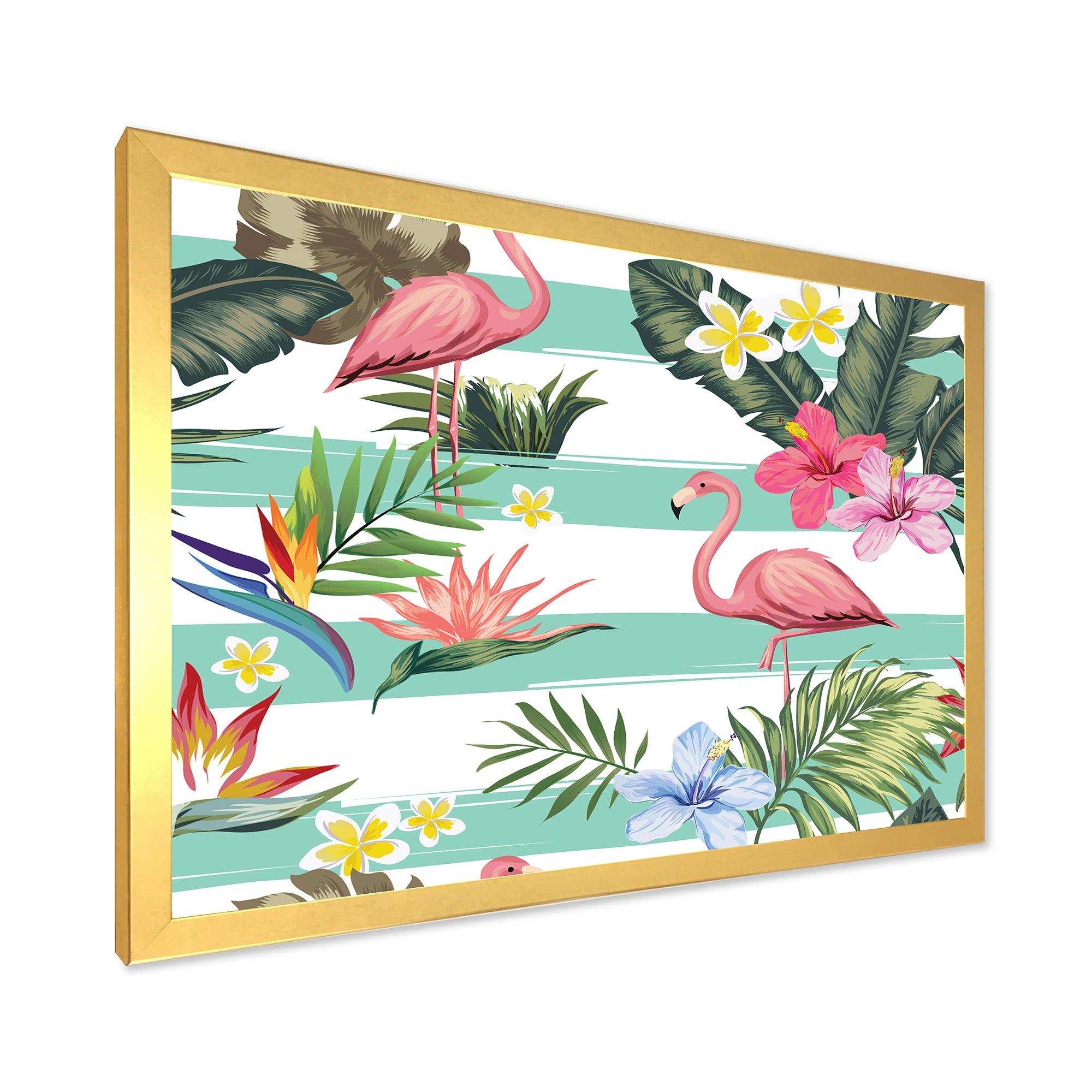 Tropical Botanicals, Flowers and Flamingo