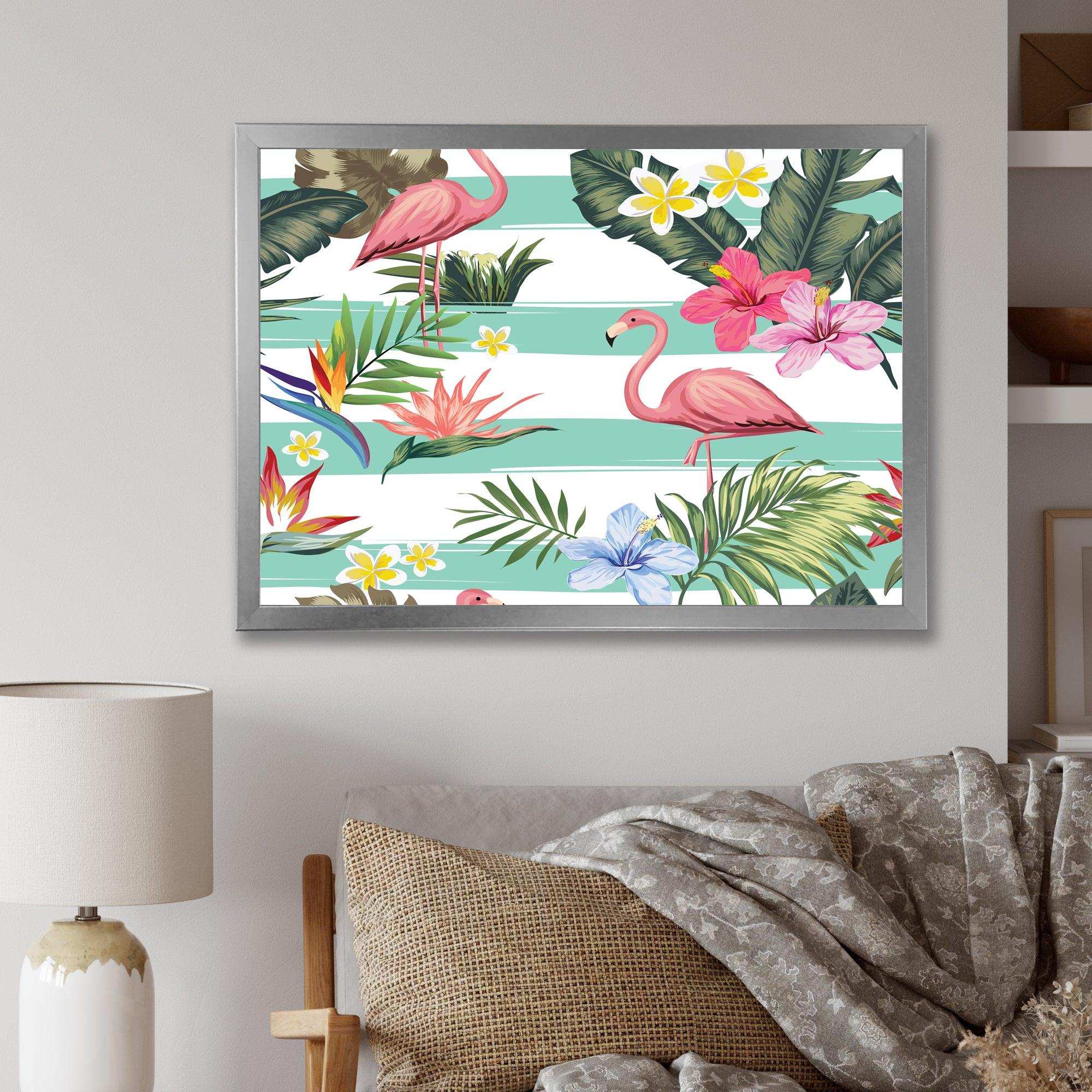 Tropical Botanicals, Flowers and Flamingo