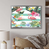 Tropical Botanicals, Flowers and Flamingo