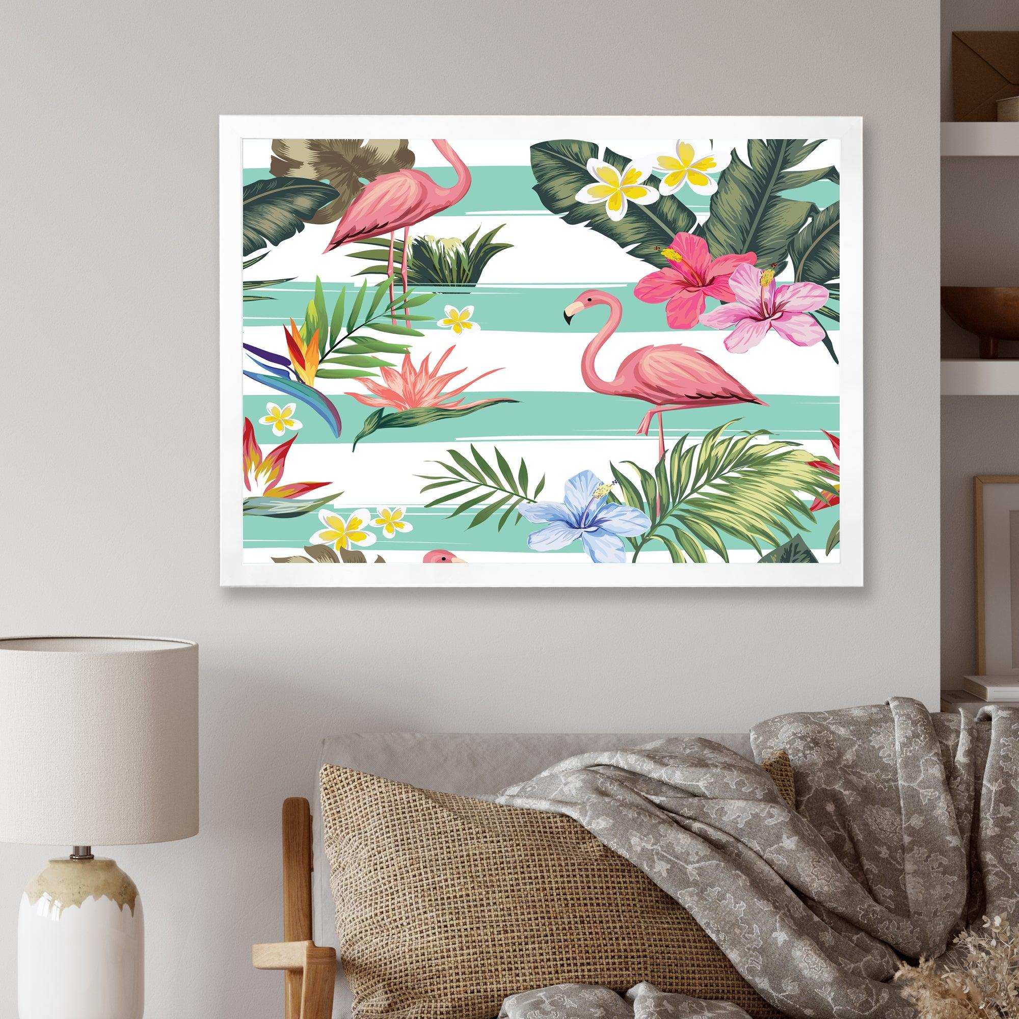 Tropical Botanicals, Flowers and Flamingo