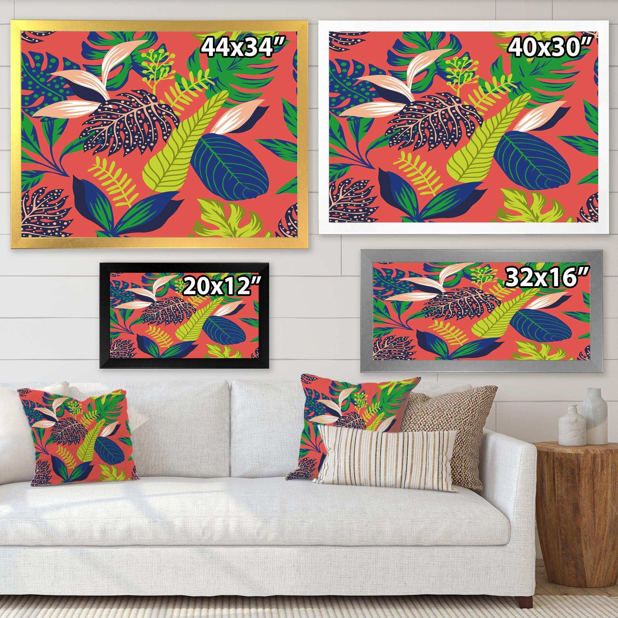 Retro Tropical Leaves I