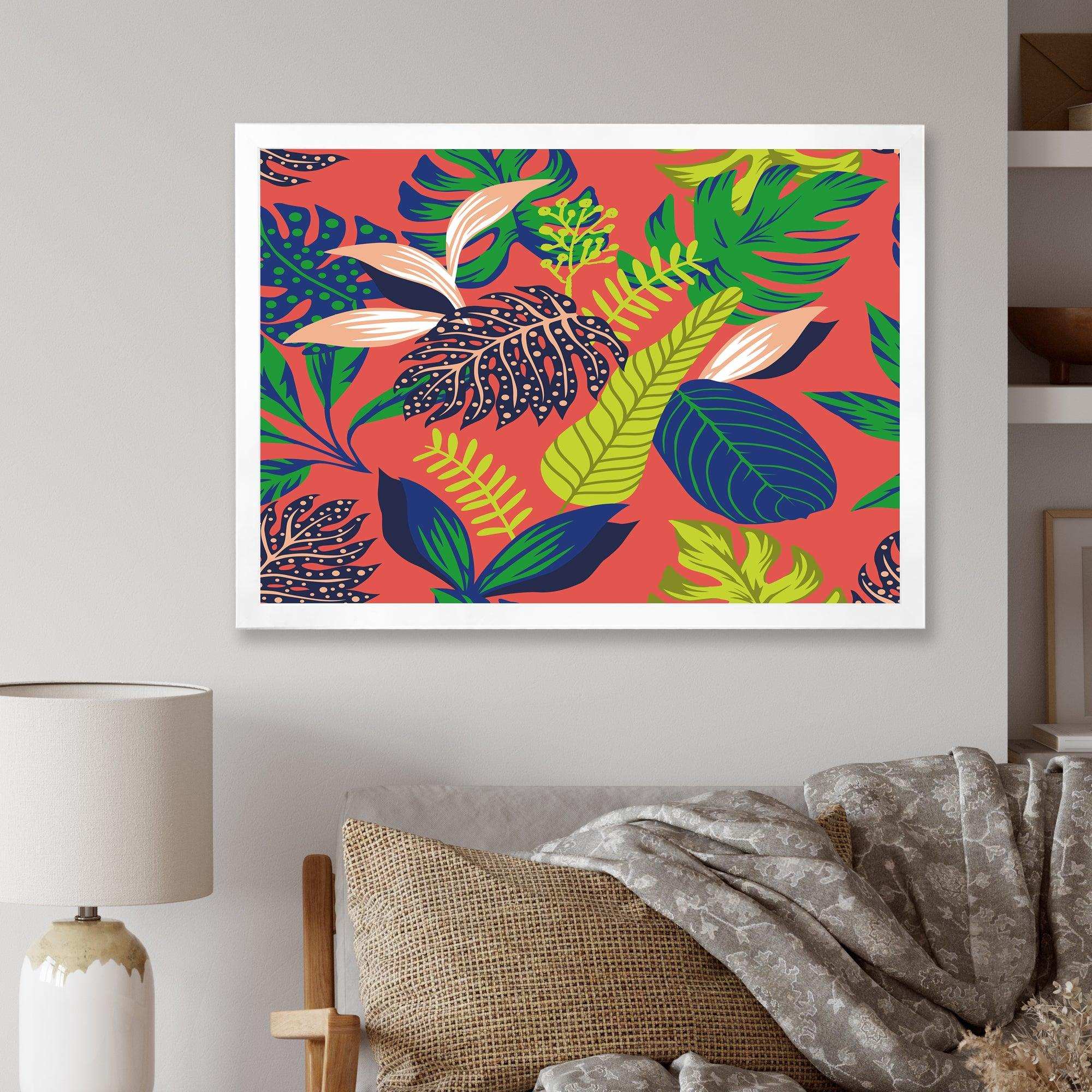 Retro Tropical Leaves I