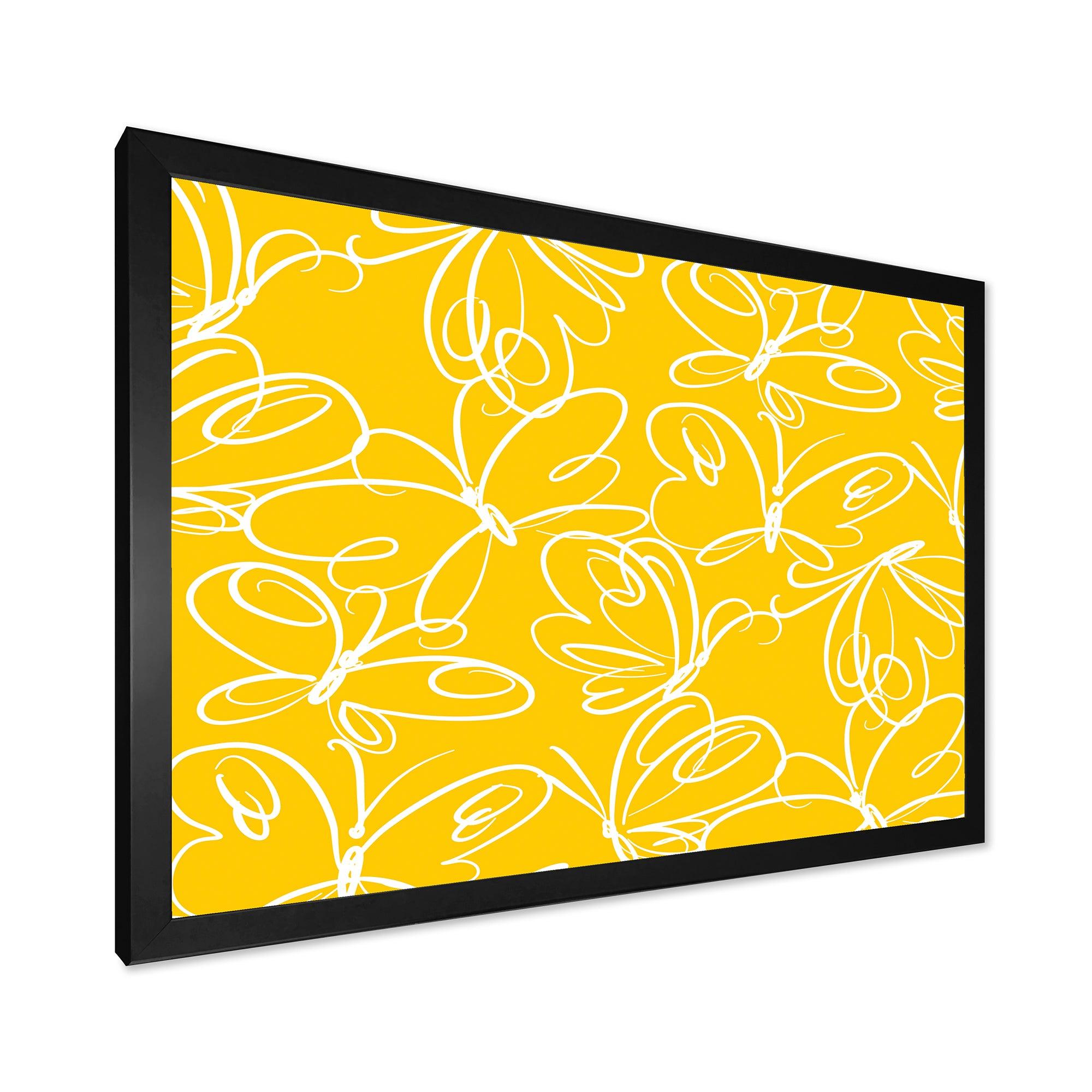 Butterflies hand drawn color pattern