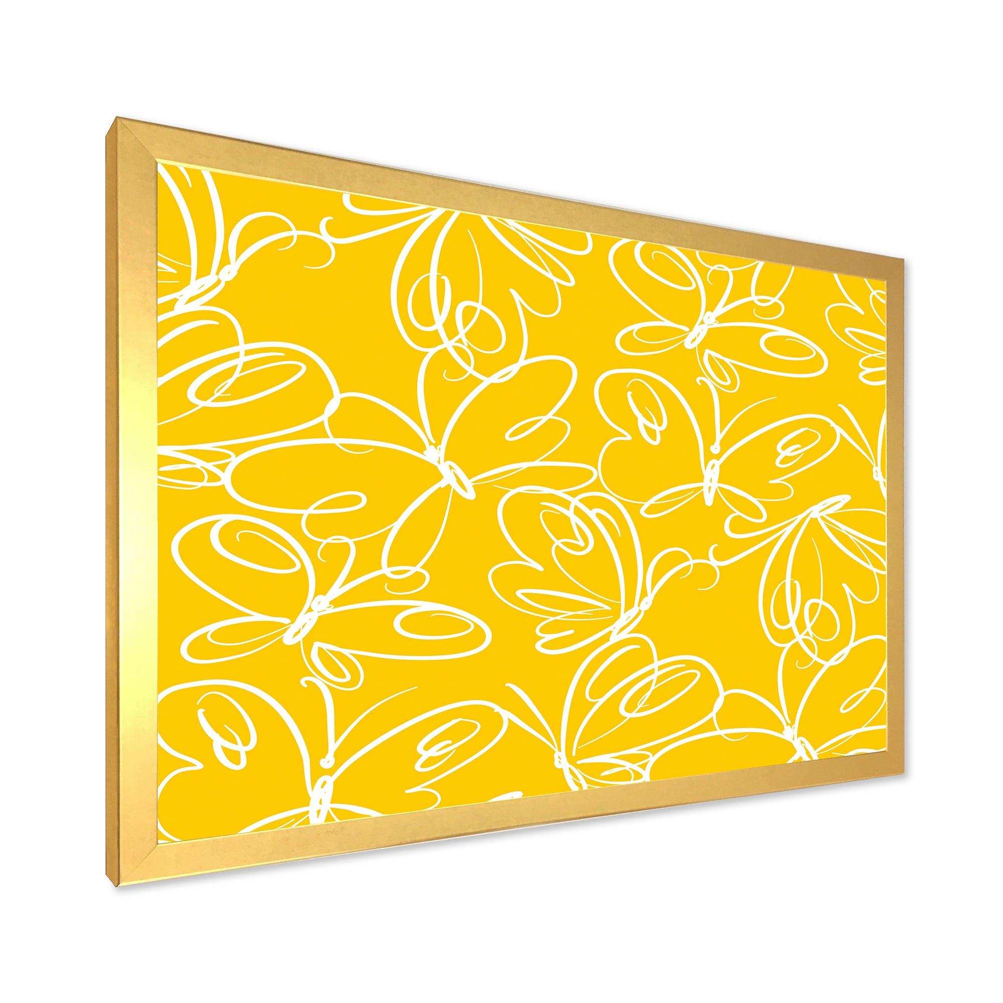 Butterflies hand drawn color pattern