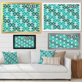 Abstract Retro Geometrical Design VI Framed Print Matte White - 1.5 Width