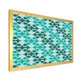Abstract Retro Geometrical Design VI Framed Print Vibrant Gold - 1.5 Width