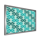 Abstract Retro Geometrical Design VI Framed Print Matte White - 1.5 Width