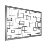 Abstract Retro Design II Framed Print Matte White - 1.5 Width