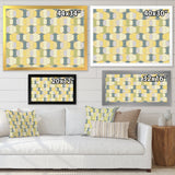 Abstract Retro Geometrical Design II Framed Print Matte White - 1.5 Width