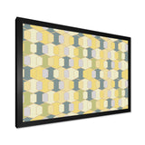 Abstract Retro Geometrical Design II Framed Print Vibrant Black - 1.5 Width