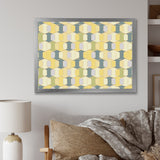 Abstract Retro Geometrical Design II Framed Print Matte White - 1.5 Width